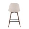 Pebble Mid-Century Modern Counter Stool in Metal and Fabric - Set of 2